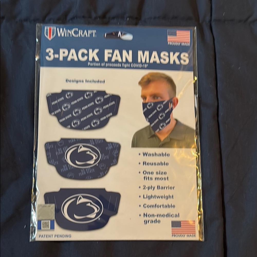 COPY - WinCraft 3-Pack Fan Masks in Blue